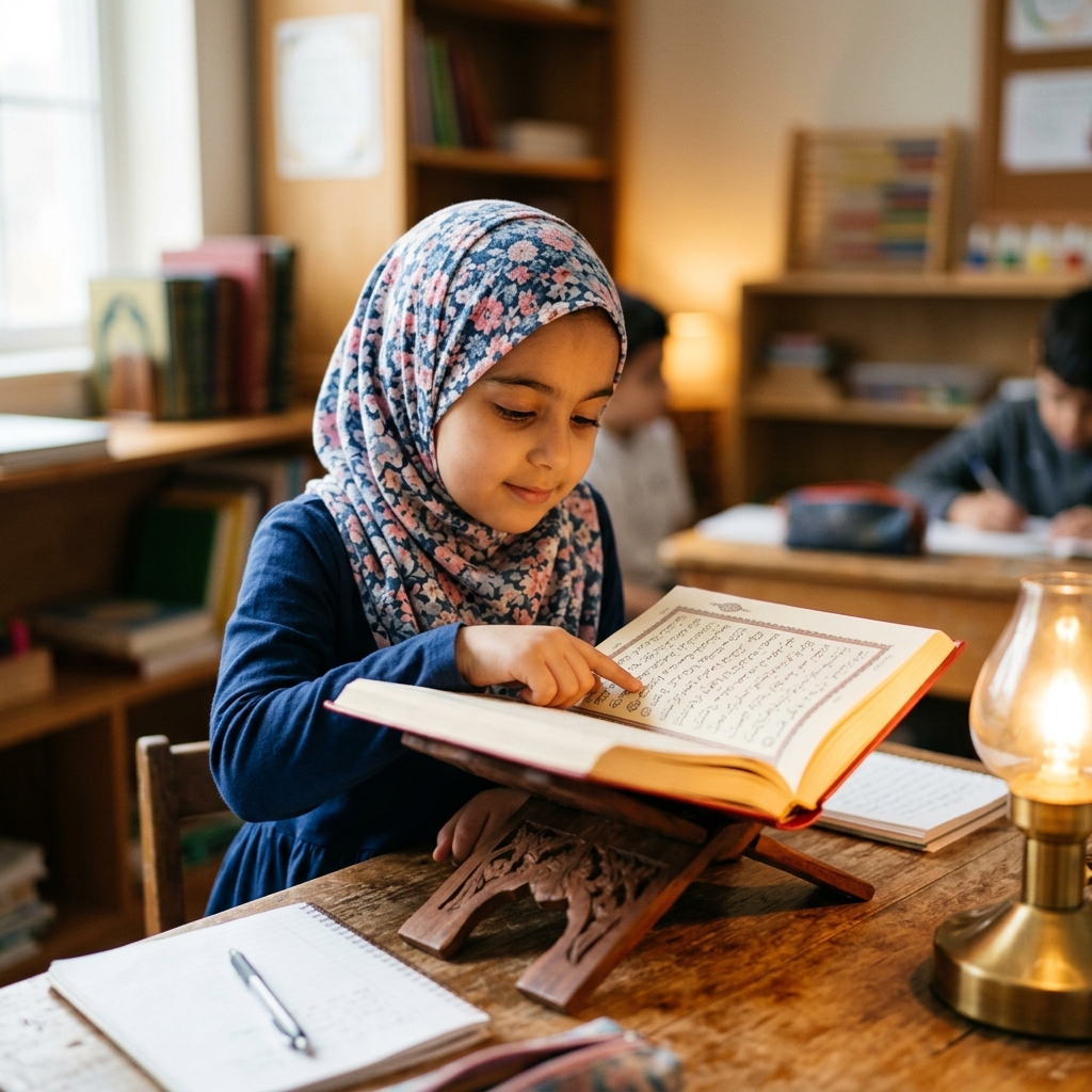 Person reading the Holy Quran