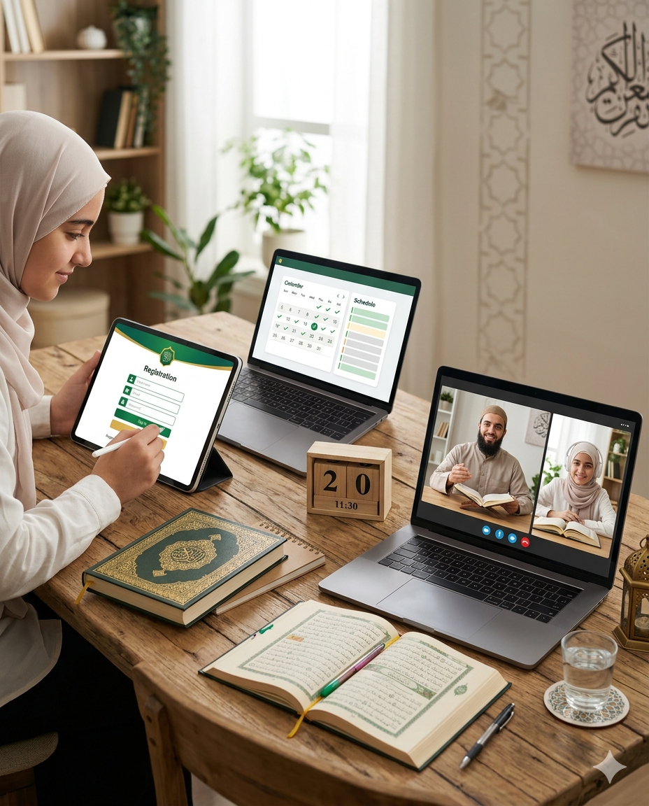 How to book free trial online Quran classes UK in three steps