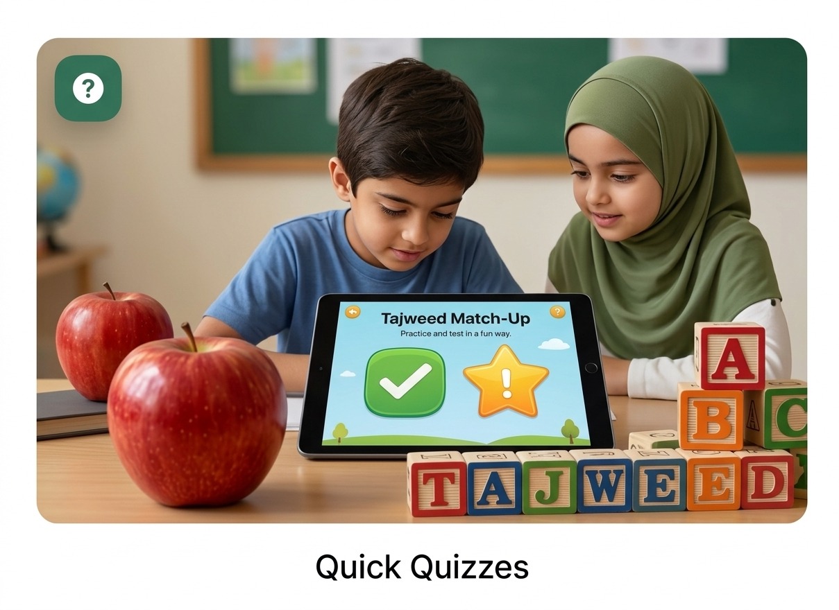 Kids solving quiz questions together
