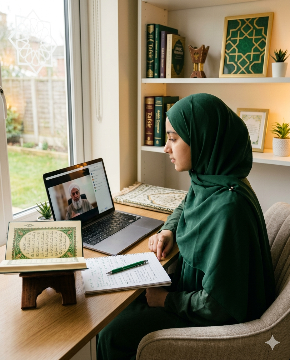 Boy studying Quran